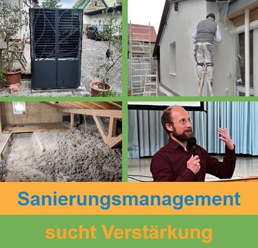 Karte mit Sanierungsgebieten für Crumstadt, Goddelau und Leeheim, Veranstaltungshinweis.